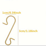 60pcs Gold Metal Christmas Ornament Hooks  Hangers