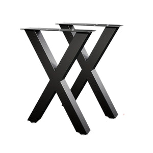 NNETM X-Shaped Iron Table Legs Metal Furniture Base (2pcs)