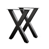 NNETM X-Shaped Iron Table Legs Metal Furniture Base (2pcs)