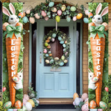 NNETM Easter Rabbit Door Banner Set for Entryway Decor