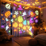 Halloween Atmosphere Pattern Dynamic Projection Light/USB-powered for Convenience/360-degree Rotation/Suitable for Indoor Holiday Decorations/Halloween Decor/Bedroom and Living Room Ambiance/Wall and Ceiling Accents/the Perfect Holiday Gift