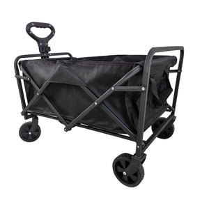 NNETM Foldable Utility Wagon with Side Pockets and Brakes