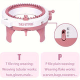 NNETM 48-Needle Pink Knitting Machine Kit for DIY Crafts