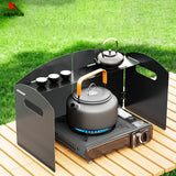 NNETM Folding Stove Windshield Portable Outdoor Gas Shield