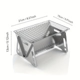 NNETM Ultra-Lightweight Outdoor Flat Fire Stove Stainless Steel Grill