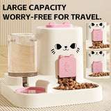 NNETM Automatic Cat Feeder and Water Dispenser Set