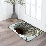 Infinite Abyss 3D Printed Non-Slip Floor Mat 1Pc