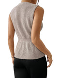 Women's Plus Size Button Vest Top