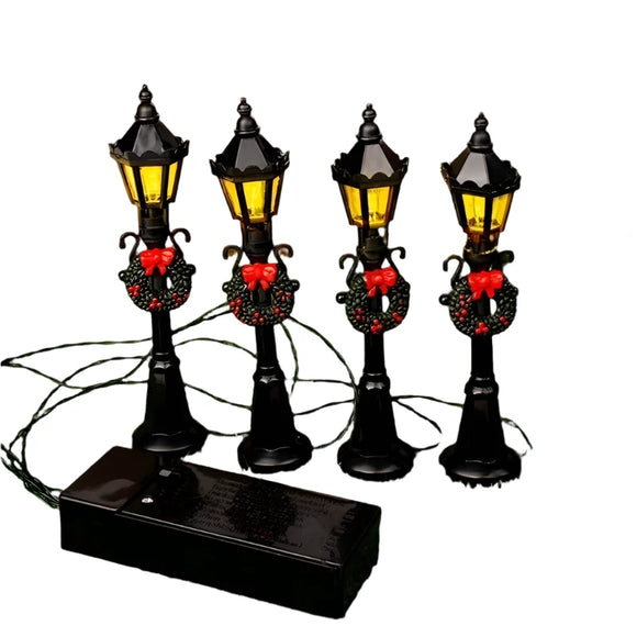 NNEOBA Mini Christmas Street Light Models Set (4 Pcs)