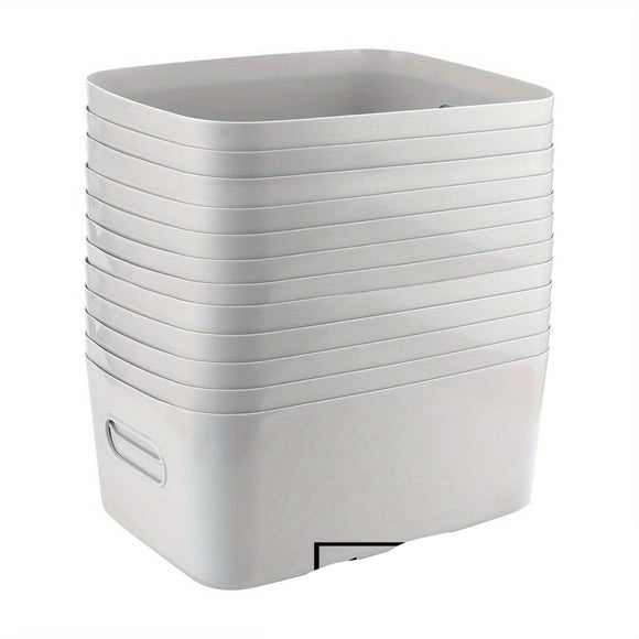 NNETM 10pcs Set Plastic Storage Baskets with Handles