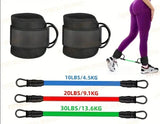 NNETM 5pcs TPE Ankle Resistance Bands - Leg & Hip Training Essentials