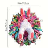 NNETM Classic Easter Bunny Wreath Door Decor