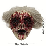 NNETM Spectral Elegance: The Haunting Beauty of a White-Haired Ghost Mask