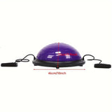 NNETM Balance Ball Gym Training Exercise Half Fitness with Pump & Band - Purple