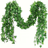 6pcs Lifelike Artificial Ivy Garland- Vibrant Green Plastic Foliage with Detailed Leaves for Weddings, Parties, and Home Decor | No Power Needed, Featherless- 100CM/ 39.37IN