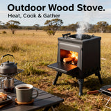 NNETM Portable Folding Camping Stove – Compact Outdoor Cooking Stove for BBQ, Boiling & Travel