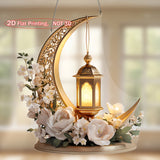 NNETM Elegant Ramadan Lantern & Floral Acrylic Decor