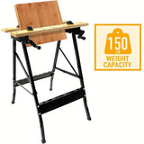 NNETM Folding Woodworking Workbench Tool Table with Storage