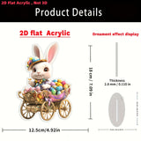 NNETM Easter Boho Bunny Acrylic Tabletop Decoration