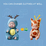 NNETM 6-Piece Mini Children’s Dolls Set with Animal Costumes