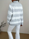 Women's Striped Turtleneck Sweater
