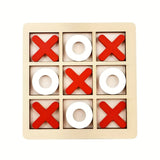 Large Wooden Tic Tac Toe Board Family Game