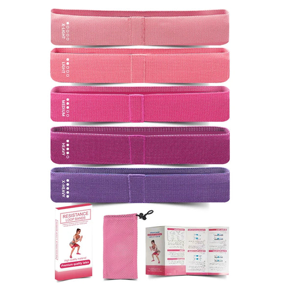 NNEOBA 5 Braided Resistance Bands Set for Glutes & Legs