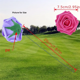 NNETM 25-Piece Grey Artificial Foam Rose Flowers with Stems (7-7.5CM) - Realistic Simulation