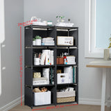NNETM Bookshelf Durable Metal & Plastic (8-Tier)