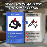 NNETM Ergonomic Triangle V-Shaped Grip Handle - Non-Slip TPE Resistance Band Attachment(Red)
