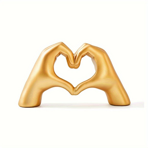 NNETM Heart Gesture Resin Statue for Home & Office Decor