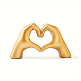 NNETM Heart Gesture Resin Statue for Home & Office Decor