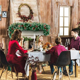 NNEOBA 8.86ft/270cm Handmade Christmas Garland with Red Berry Branches