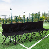 NNETM 6-Person Folding Bench with Storage Pockets