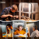 NNETM Double Head LED Desk Lamp – Clip-On Gooseneck Light with 3 Modes & 10 Brightness Levels