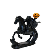 Resin Headless Knight Holding Pumpkin Ornament - Creative Craft Home Living Room Bedroom Decoration
