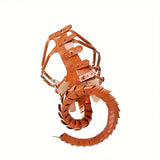 NNETM Brown Facehugger Hand Stitch Leather Mask - Costume