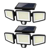 1pc 74-LED Solar Motion Sensor Wall Light 3-Level