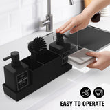 NNETM Double Soap Dispenser Set with Sponge Holder