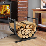 NNETM U-Shaped Metal Firewood Rack Stand