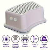 NNETM Kids Step Stool Anti-Slip Plastic for Bathroom Use