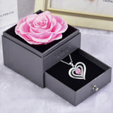 October Birthstone Heart Pendant Necklace Gift Set