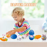 NNETM 12pcs Easter Bunny Egg Toys Set for Kids
