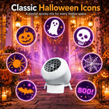 Halloween Atmosphere Pattern Dynamic Projection Light/USB-powered for Convenience/360-degree Rotation/Suitable for Indoor Holiday Decorations/Halloween Decor/Bedroom and Living Room Ambiance/Wall and Ceiling Accents/the Perfect Holiday Gift