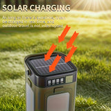 NNETM 2-Pack Camping LED Lights – Solar Foldable Tent Lamp with 6 Modes