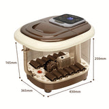 NNETM Electric Foot Spa Bath Massager with Shiatsu Rollers(Brown)