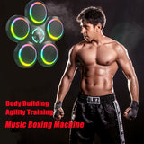 NNETM Wall-Mounted Electronic Boxing Training Pad with Dynamic Rhythms(Black)