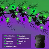 NNETM Halloween Willow Vine Garland with 54 LED Lights