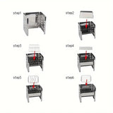 NNETM Portable Stainless Steel Wood Stove: Multi-functional Square Cookware(1pc)