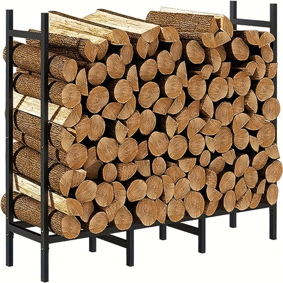 NNETM Heavy-Duty Firewood Rack for Indoor Outdoor